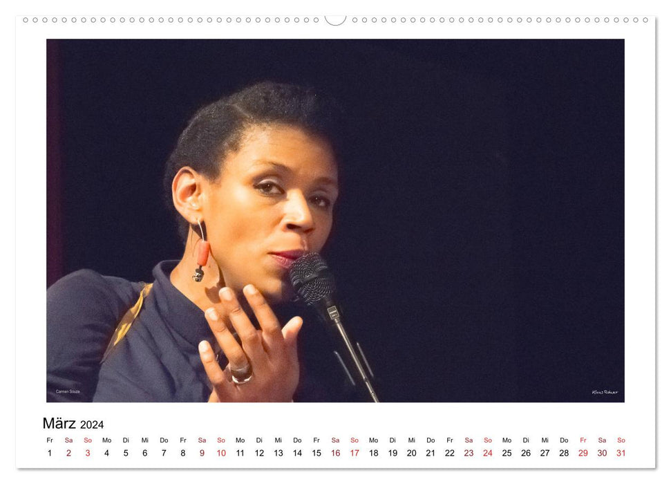 Internationale Meister des Jazz in Farbe (CALVENDO Wandkalender 2024)