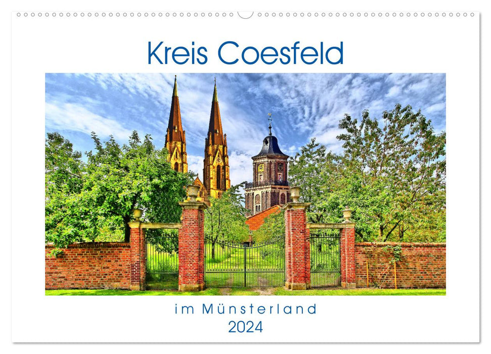 Quartier de Coesfeld dans le Münsterland - ville, campagne, rivière (calendrier mural CALVENDO 2024) 