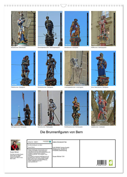 The fountain figures of Bern (CALVENDO wall calendar 2024) 