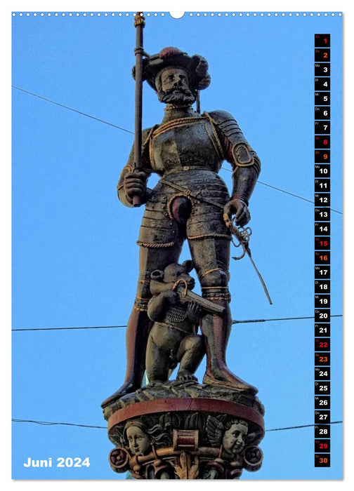 Die Brunnenfiguren von Bern (CALVENDO Wandkalender 2024)