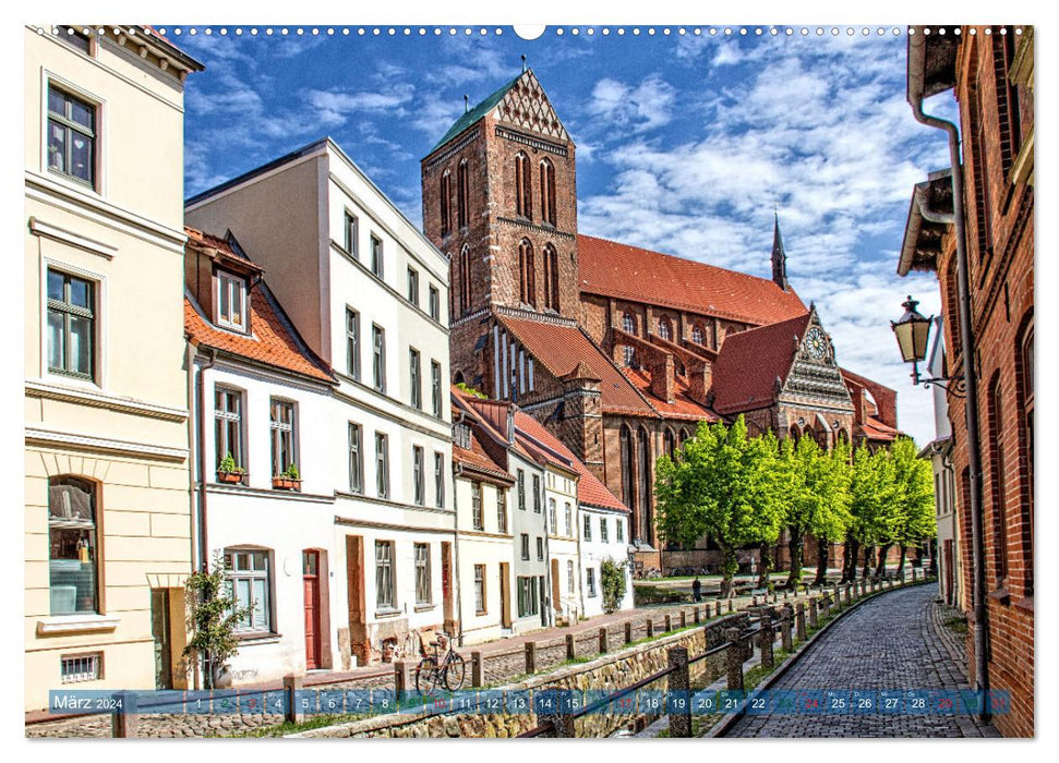 Stadt Wismar in Mecklenburg – Eine Hansestadt mit viel Charme (CALVENDO Premium Wandkalender 2024)