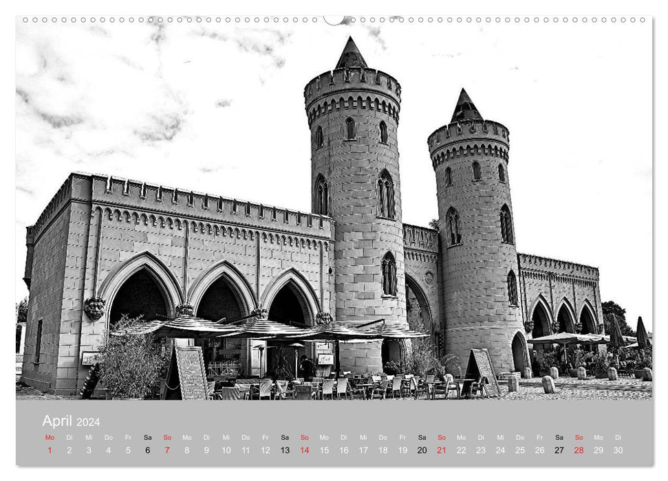 Potsdam black on white (CALVENDO wall calendar 2024) 