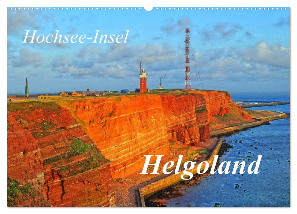 Île en haute mer d'Heligoland (calendrier mural CALVENDO 2024) 