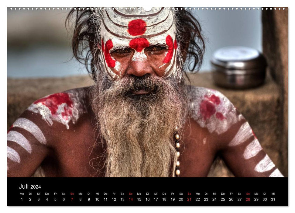 Indiens Gesichter (CALVENDO Premium Wandkalender 2024)