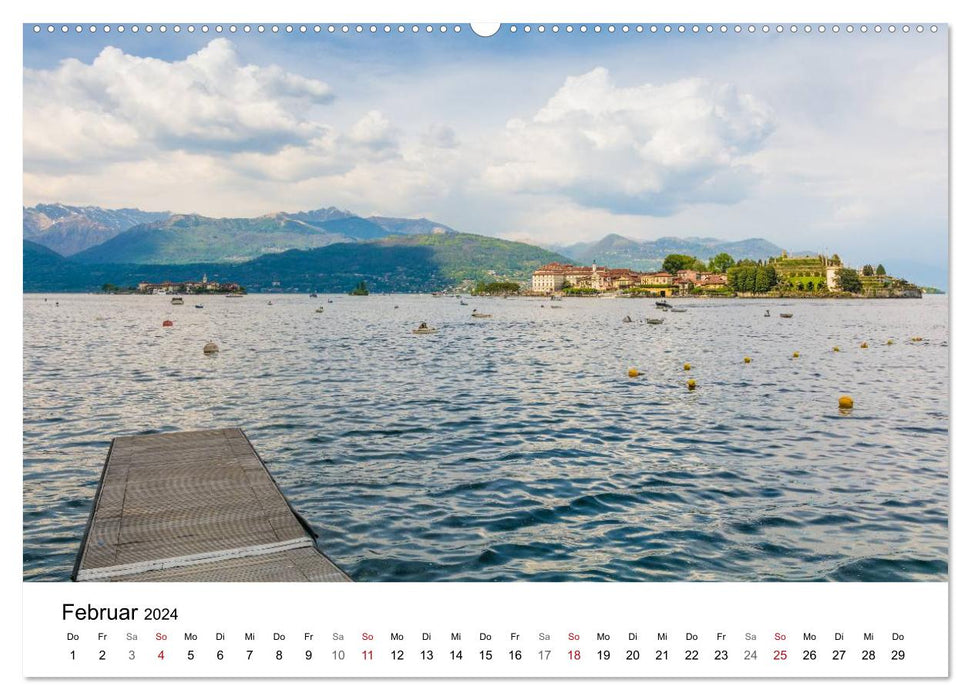 Lake Maggiore - Out and about on the west bank (CALVENDO Premium Wall Calendar 2024) 