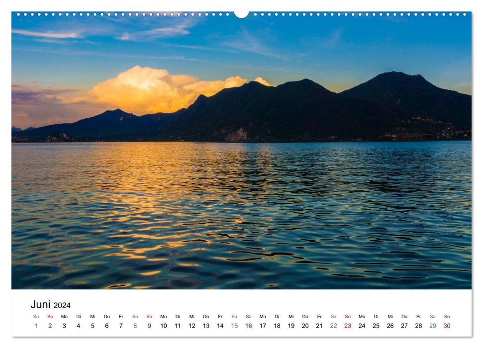 Lake Maggiore - Out and about on the west bank (CALVENDO Premium Wall Calendar 2024) 