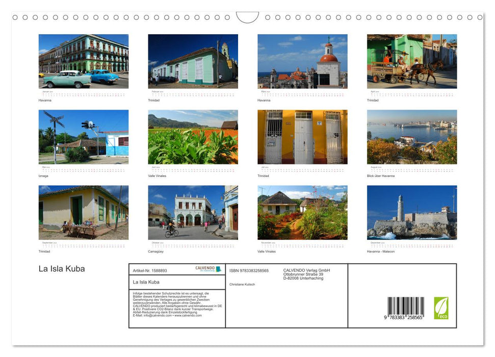 La Isla Cuba (CALVENDO wall calendar 2024) 