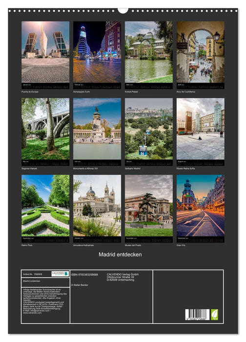 Discover Madrid (CALVENDO wall calendar 2024) 