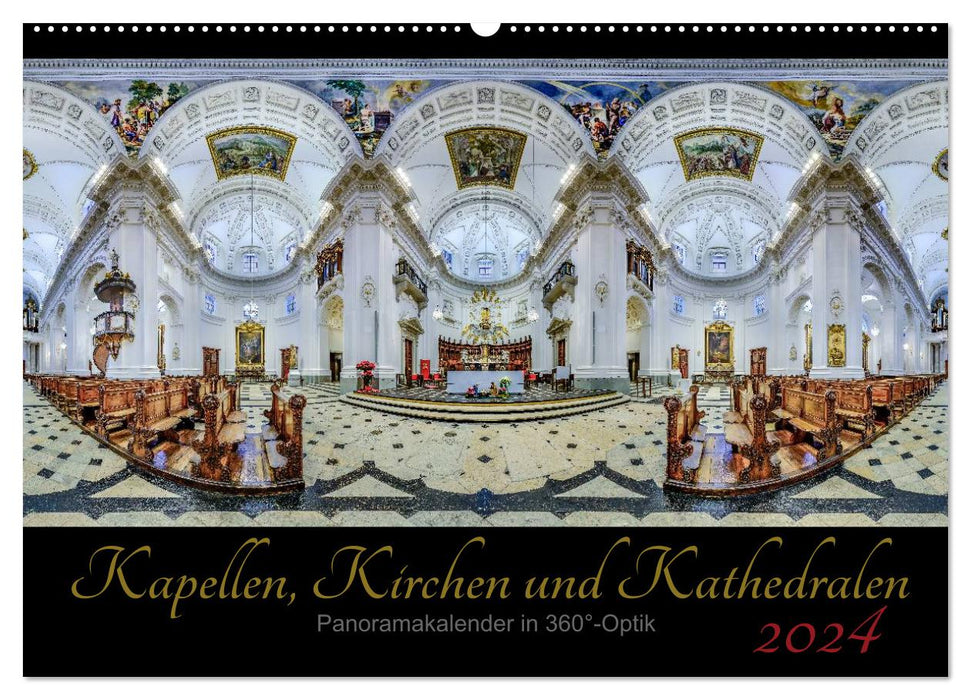 Chapelles, églises et cathédrales 2024 (Calendrier mural CALVENDO 2024) 