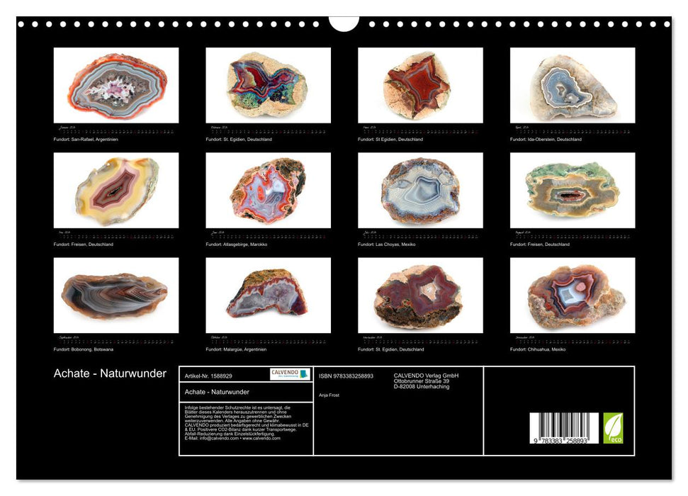 Agates - natural wonders (CALVENDO wall calendar 2024) 