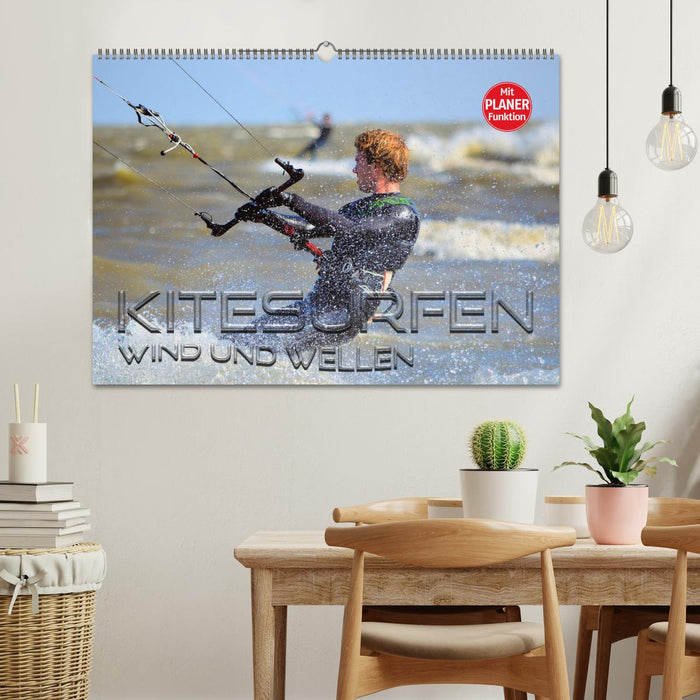 Kitesurf - vent et vagues (Calendrier mural CALVENDO 2024) 