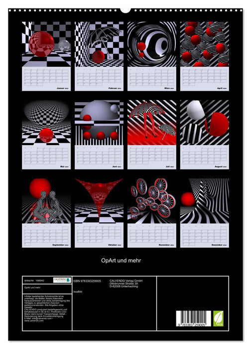 OpArt et plus encore (Calendrier mural CALVENDO Premium 2024) 