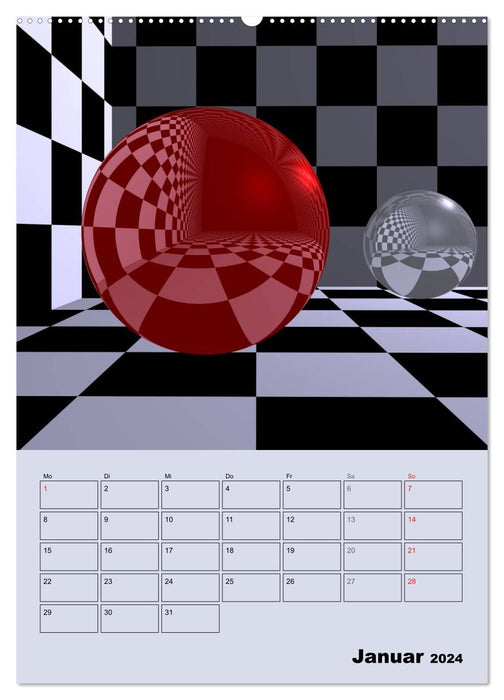 OpArt and more (CALVENDO Premium Wall Calendar 2024) 