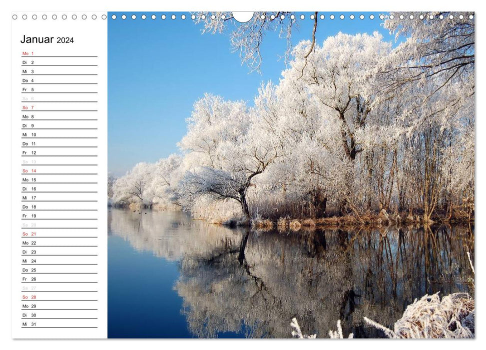 Vier Jahreszeiten im Land Brandenburg (CALVENDO Wandkalender 2024)