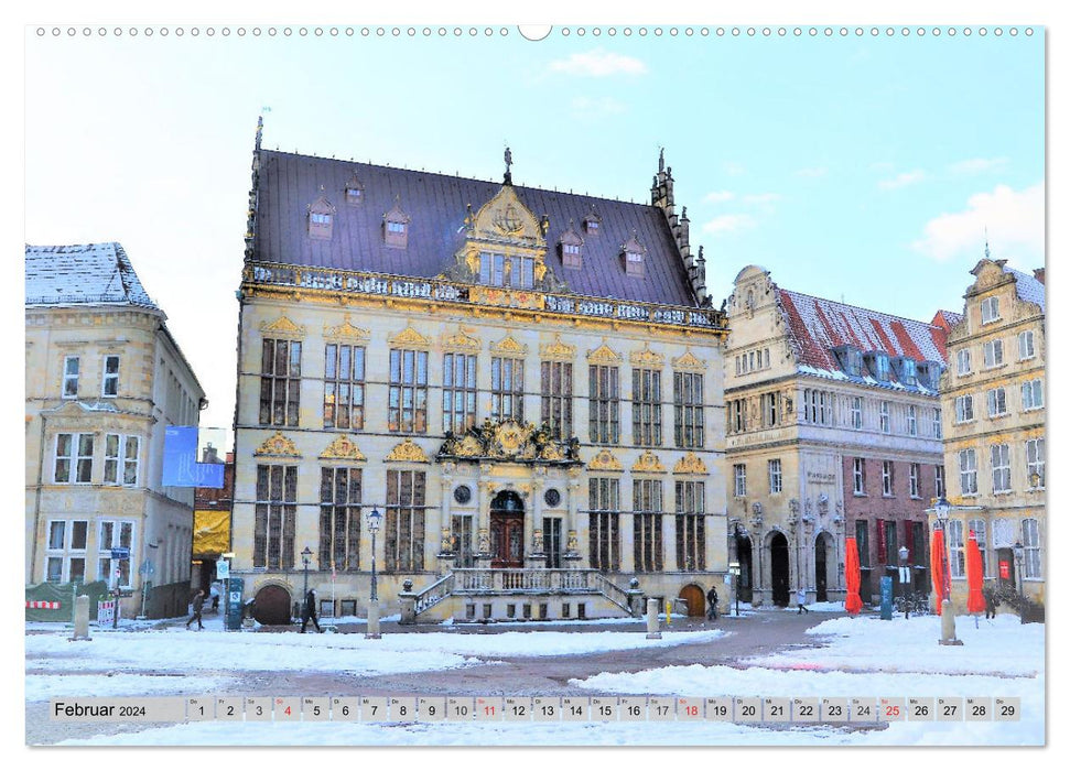 Hansestadt Bremen - Ein Stadtstaat an der Weser (CALVENDO Wandkalender 2024)
