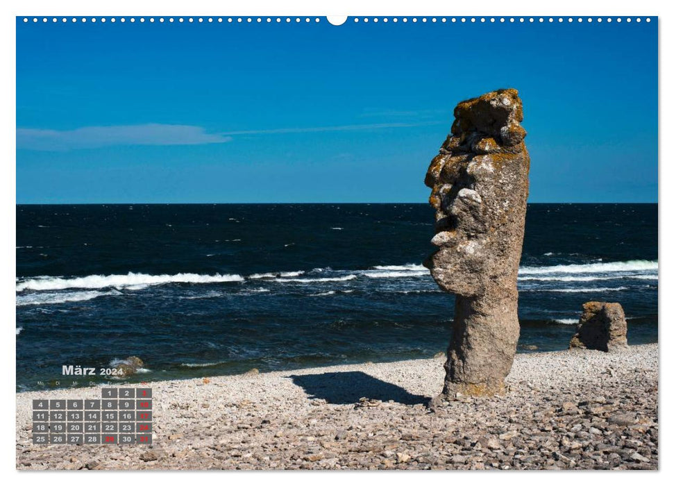 Raukar - Les rochers bizarres de Gotland (Calvendo Premium Wall Calendar 2024) 