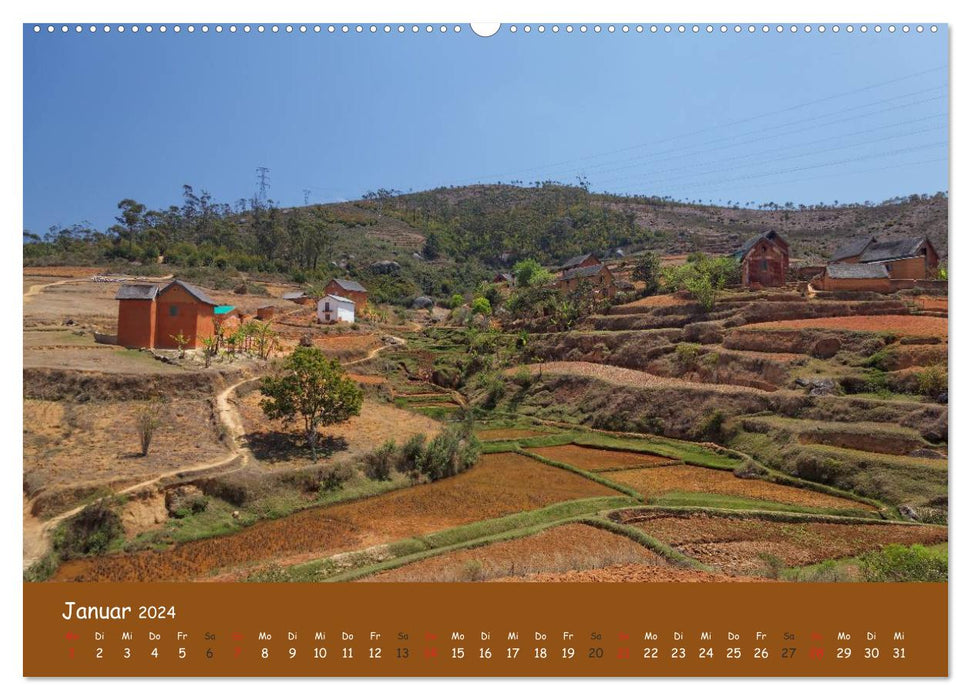 Paysages de Madagascar (Calendrier mural CALVENDO Premium 2024) 