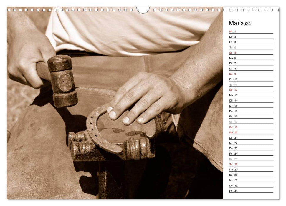 Farrier traditional crafts (CALVENDO wall calendar 2024) 