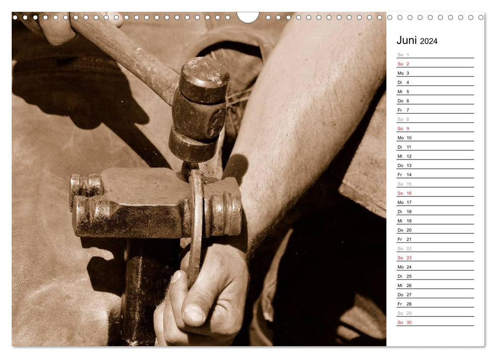 Farrier traditional crafts (CALVENDO wall calendar 2024) 