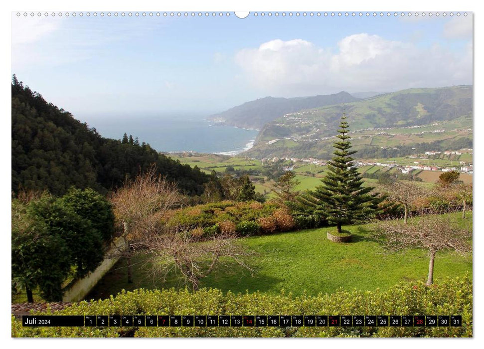 The wild beauty of the Azores - Sao Miguel (CALVENDO Premium Wall Calendar 2024) 