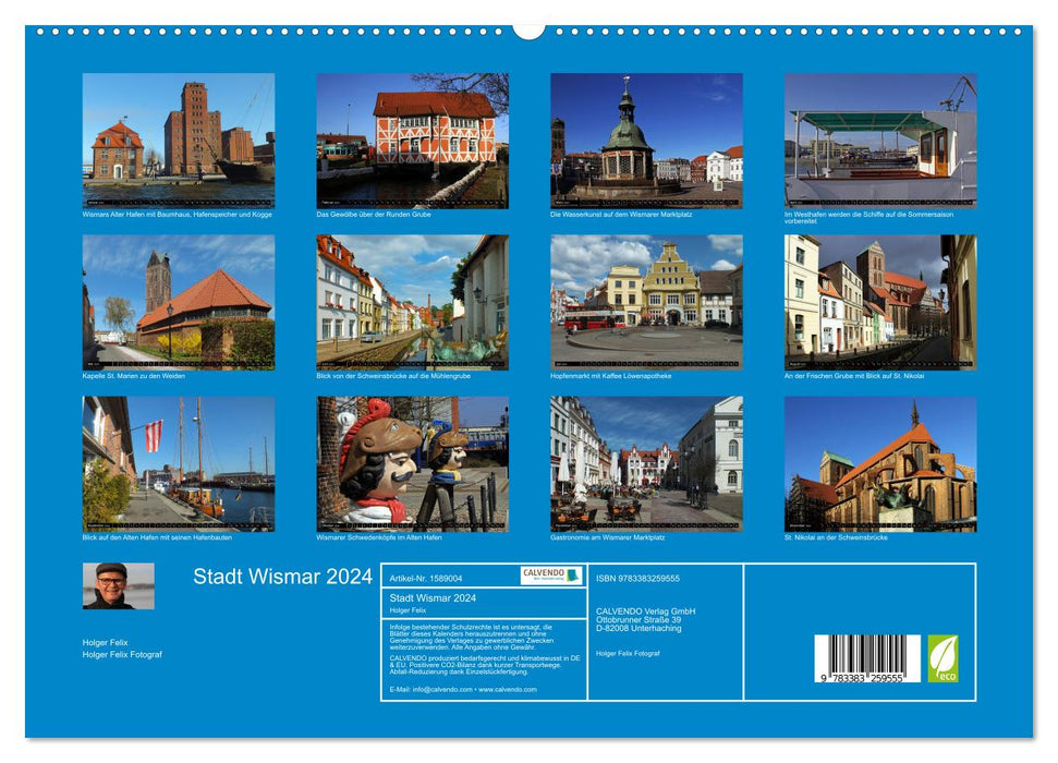 Stadt Wismar 2024 (CALVENDO Premium Wandkalender 2024)