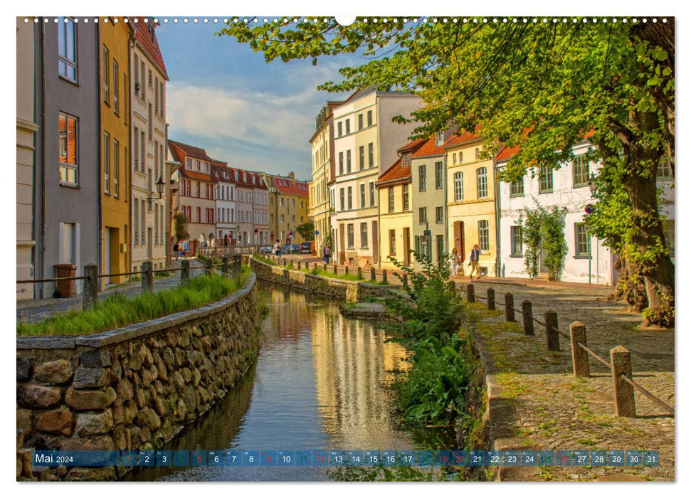 Ville de Wismar dans le Mecklembourg – Une ville hanséatique avec beaucoup de charme (calendrier mural CALVENDO 2024) 