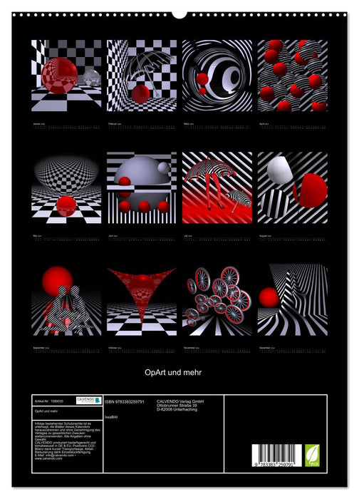 OpArt and more (CALVENDO Premium Wall Calendar 2024) 