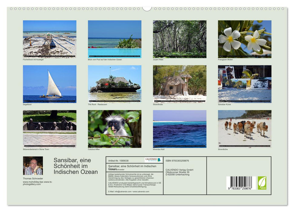 Zanzibar, une beauté dans l'océan Indien (Calvendo Premium Wall Calendar 2024) 