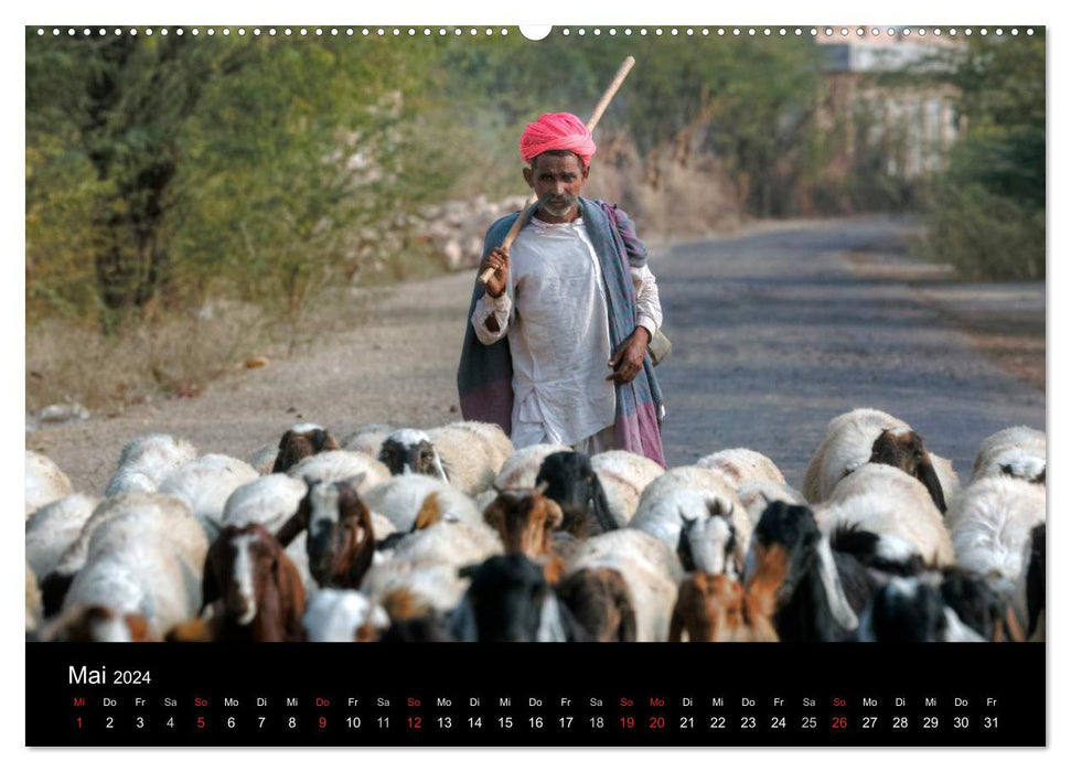 Indiens Gesichter (CALVENDO Wandkalender 2024)