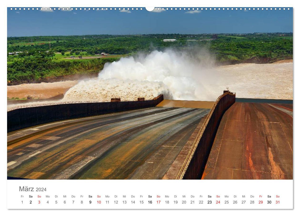 Itaipu - la centrale hydroélectrique (Calendrier mural CALVENDO Premium 2024) 