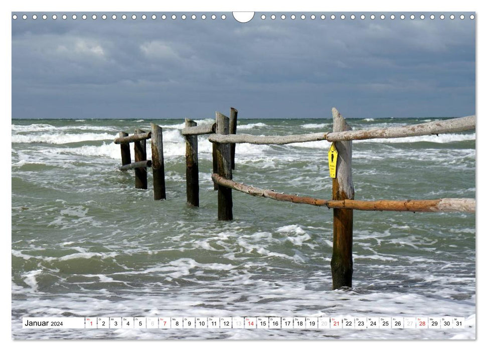 Natural spectacle Darßer Weststrand (CALVENDO wall calendar 2024) 