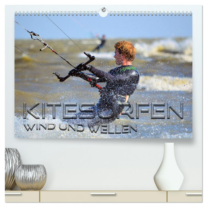 Kitesurf - vent et vagues (Calendrier mural CALVENDO Premium 2024) 