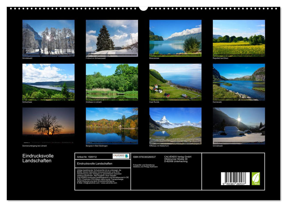 Eindrucksvolle Landschaften (CALVENDO Premium Wandkalender 2024)