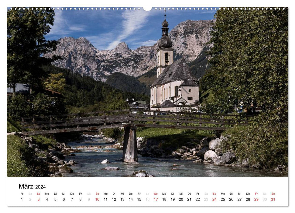 Reizvolle Gewässer im Berchtesgadener Land (CALVENDO Wandkalender 2024)