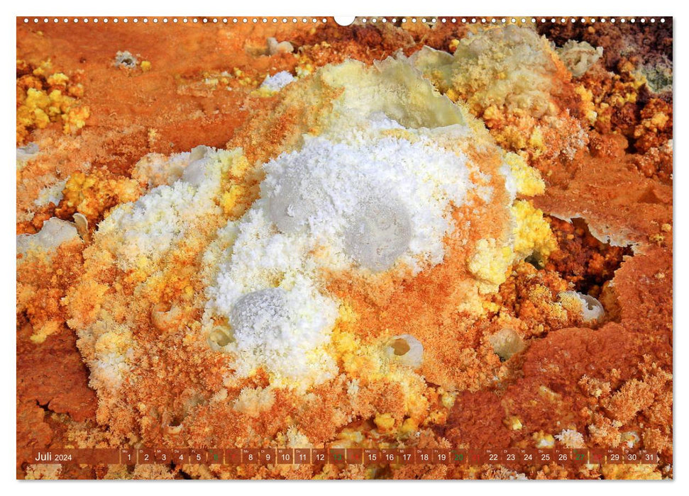Vulkane Äthiopiens - Erta Ale und Dallol (CALVENDO Premium Wandkalender 2024)