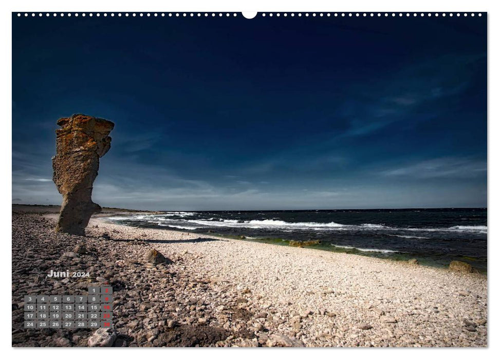 Raukar - Les rochers bizarres de Gotland (calendrier mural CALVENDO 2024) 