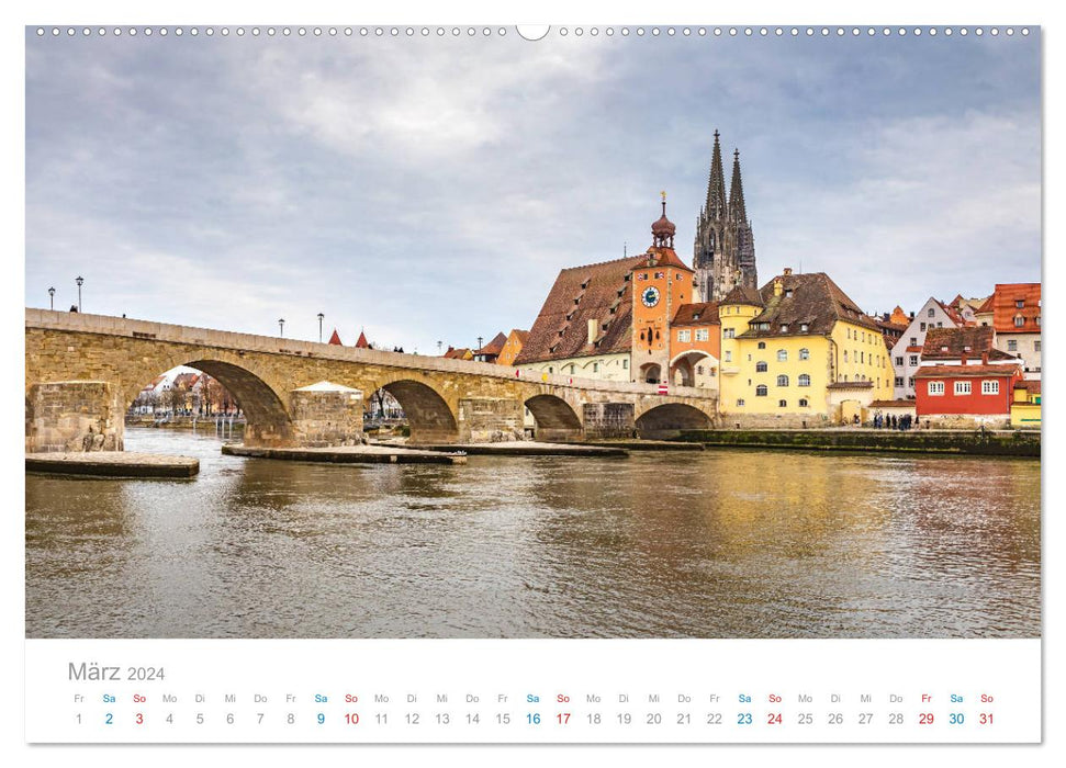 Regensburg - Welterbestadt an der Donau (CALVENDO Premium Wandkalender 2024)