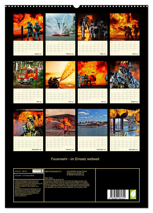 Feuerwehr - im Einsatz weltweit (CALVENDO Premium Wandkalender 2024)