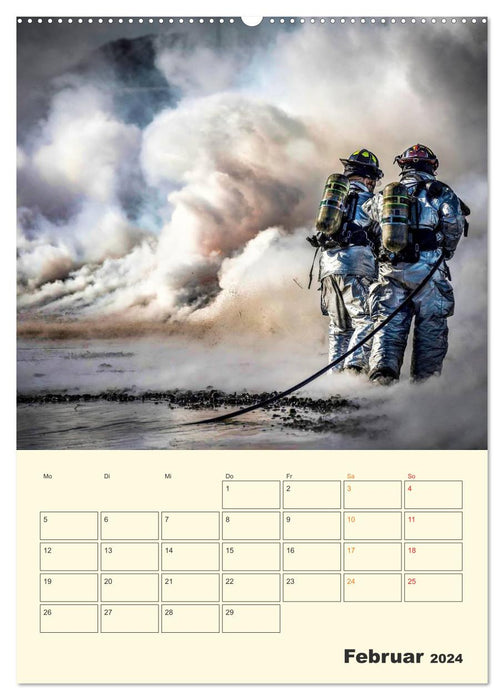 Feuerwehr - selbstloser Dienst weltweit (CALVENDO Premium Wandkalender 2024)