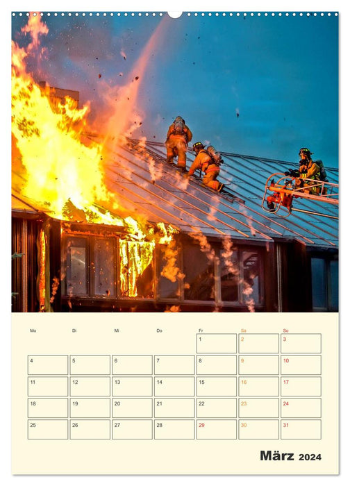 Fire brigade - selfless service worldwide (CALVENDO Premium Wall Calendar 2024) 