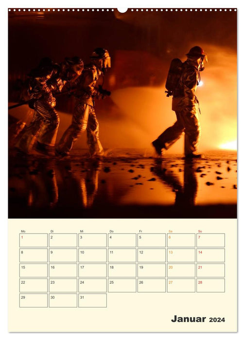 Fire brigade - Waiting for the next mission (CALVENDO Premium Wall Calendar 2024) 