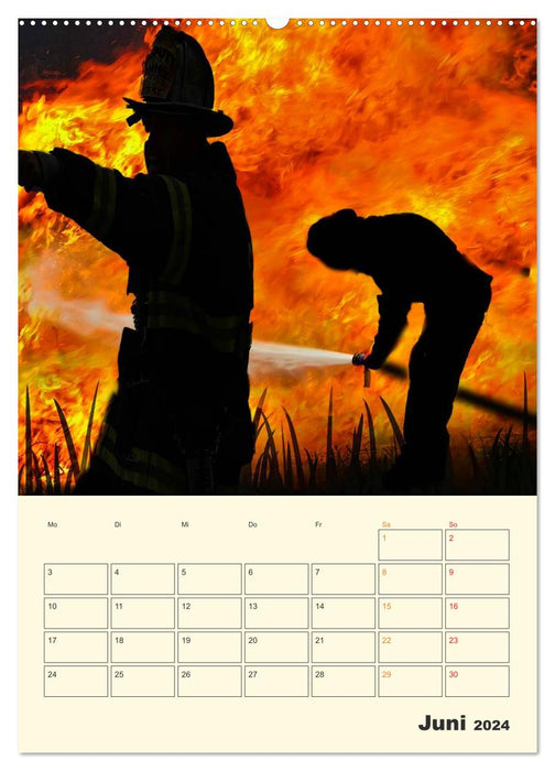 Fire brigade - Waiting for the next mission (CALVENDO Premium Wall Calendar 2024) 