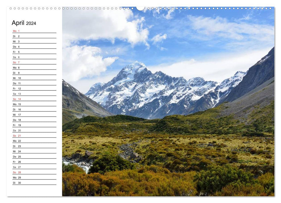 New Zealand. Fantastic natural landscapes (CALVENDO Premium Wall Calendar 2024) 