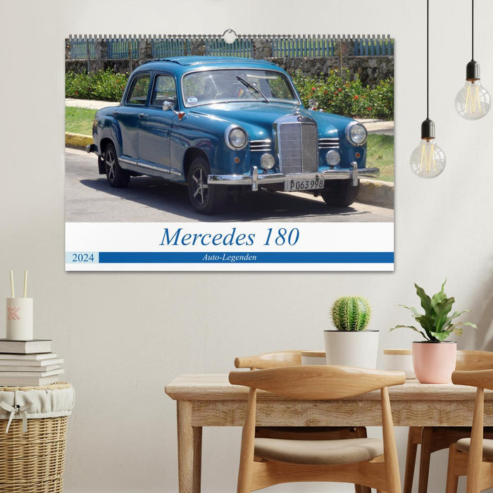 Car legends - Mercedes 180 (CALVENDO wall calendar 2024) 
