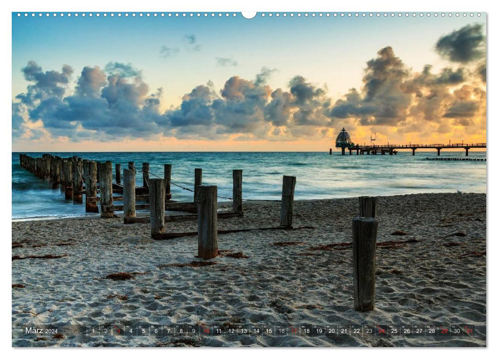 Côte atmosphérique de la mer Baltique 2024 (calendrier mural CALVENDO 2024) 