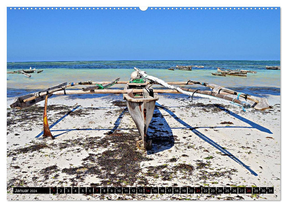 Zanzibar, une beauté de l'Océan Indien (Calendrier mural CALVENDO 2024) 