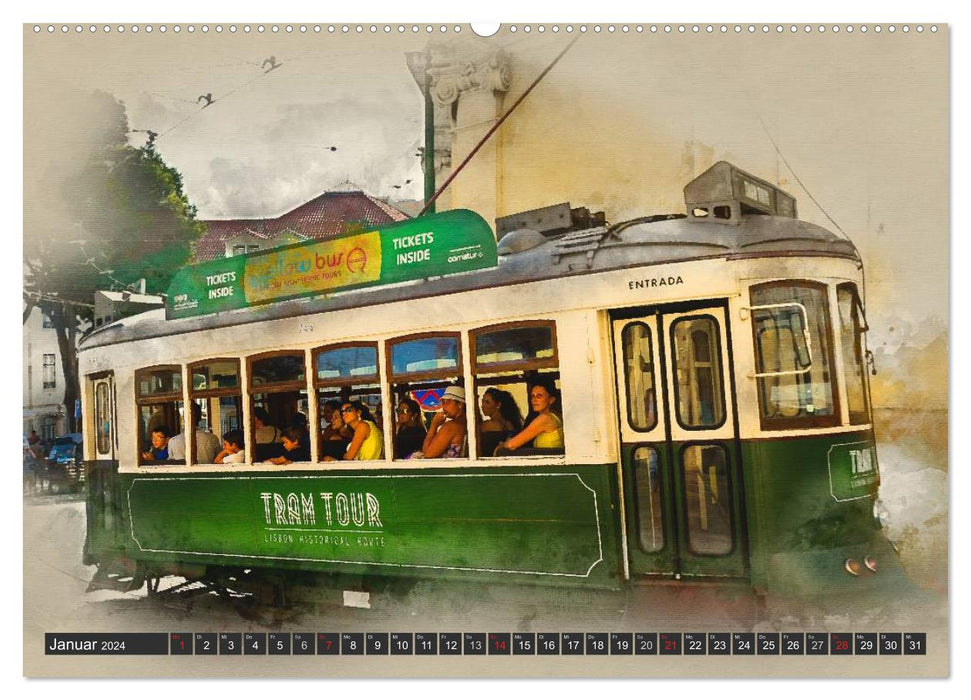 Traumhaftes Lissabon (CALVENDO Premium Wandkalender 2024)