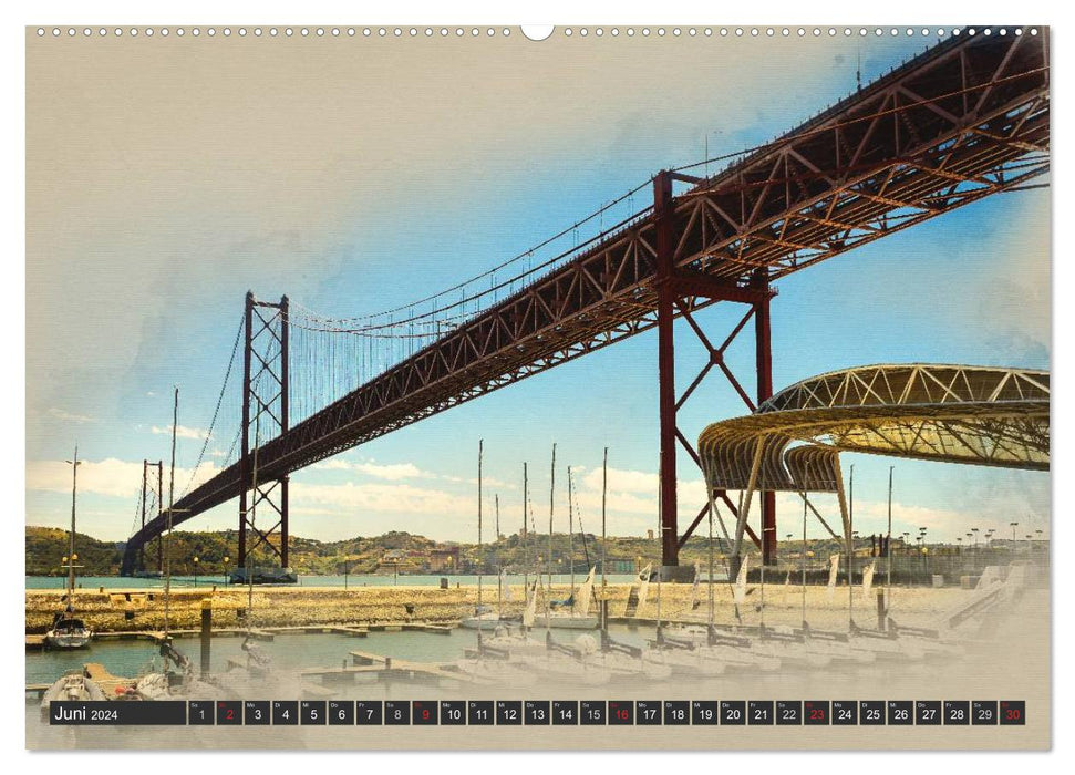 Traumhaftes Lissabon (CALVENDO Premium Wandkalender 2024)