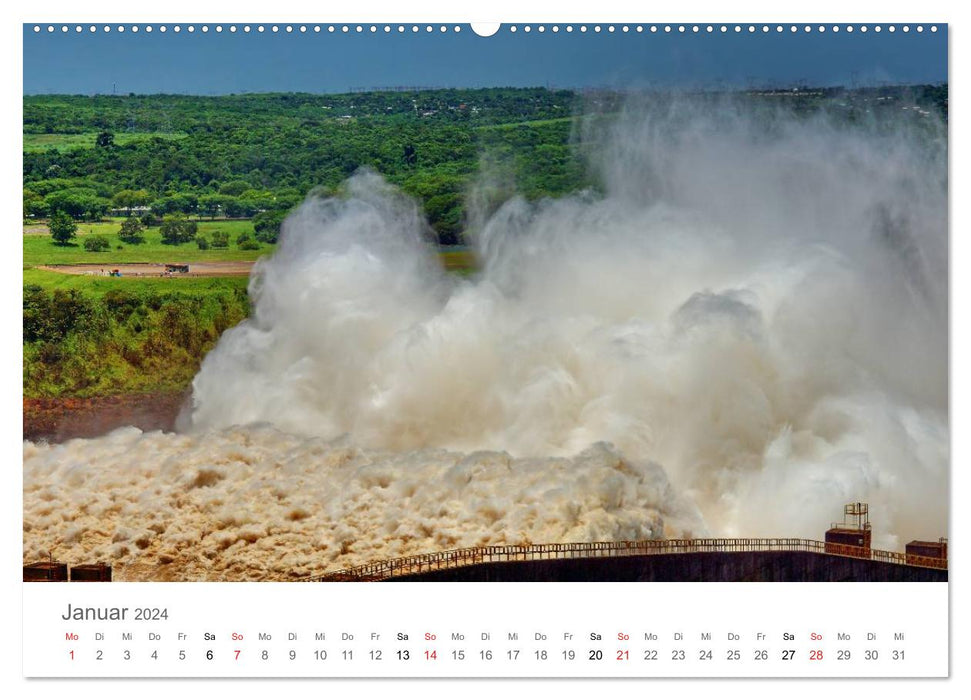 Itaipu - the hydroelectric power station (CALVENDO wall calendar 2024) 