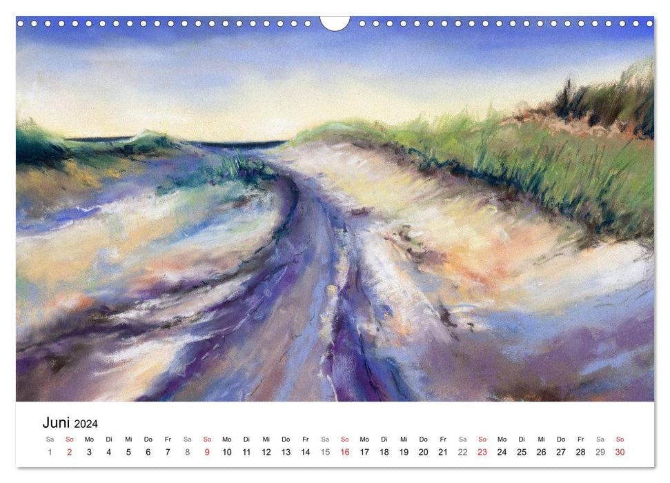 Das Meer in Pastellkreide (CALVENDO Wandkalender 2024)